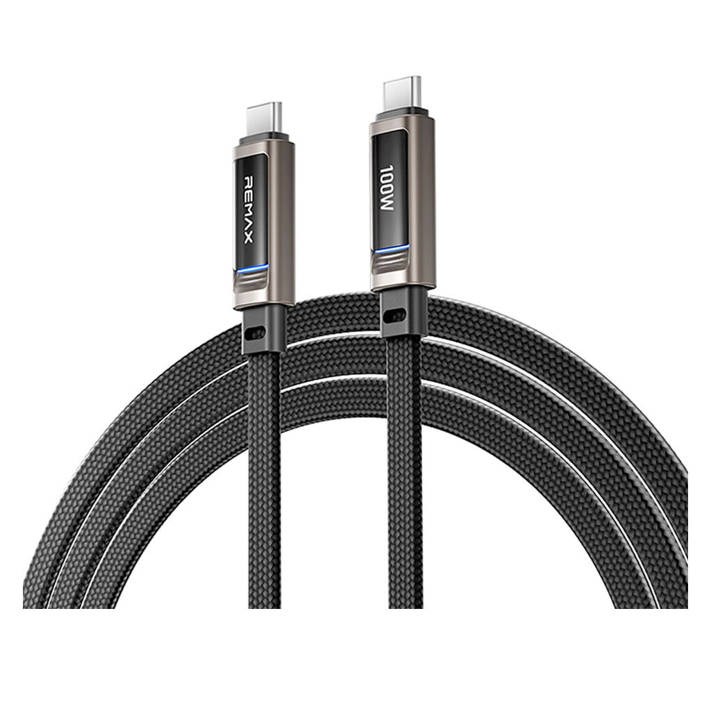 USB кабель Remax CB52 Luminous Link, Type-C, 1.2 м., Черный - № 1 USB кабель Remax CB52 Luminous Link, Type-C, 1.2 м., Черный - № 1