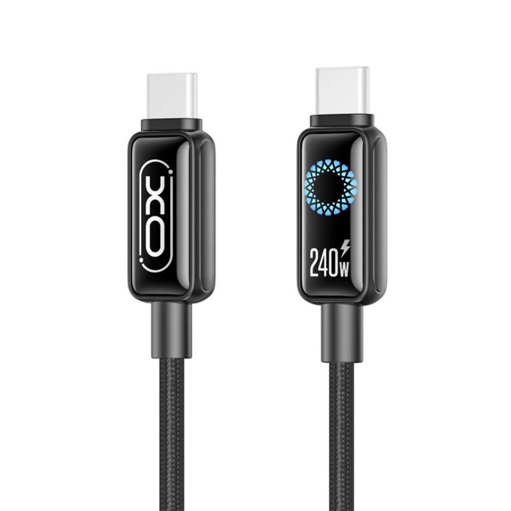 USB кабель XO NB-Q312B Blue Light, Type-C, 2.0 м., Чорний - № 2 USB кабель XO NB-Q312B Blue Light, Type-C, 2.0 м., Чорний - № 2