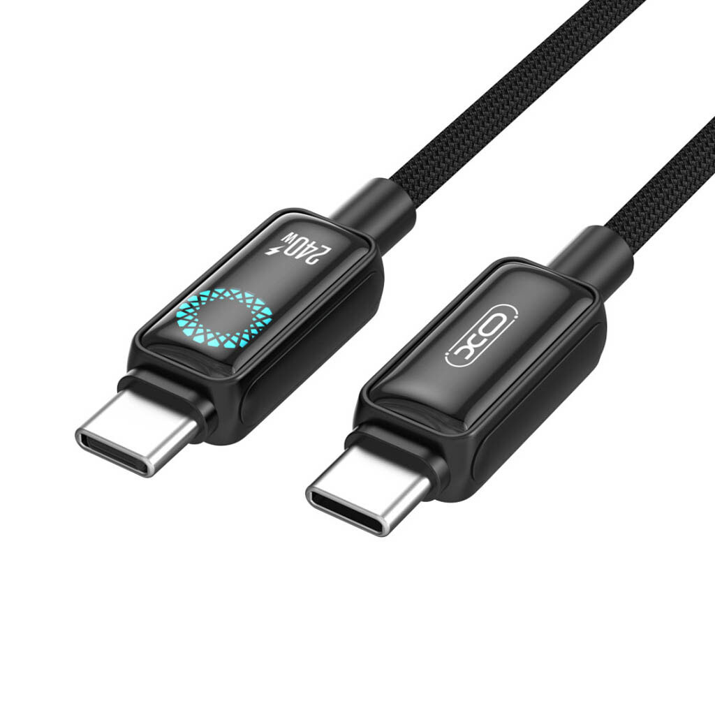 USB кабель XO NB-Q312B Blue Light, Type-C, 2.0 м., Чорний - № 3 USB кабель XO NB-Q312B Blue Light, Type-C, 2.0 м., Чорний - № 3