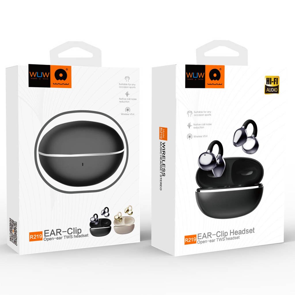 Bluetooth-гарнітура WUW R219, Стерео, Чорний - № 9 Bluetooth-гарнітура WUW R219, Стерео, Чорний - № 9