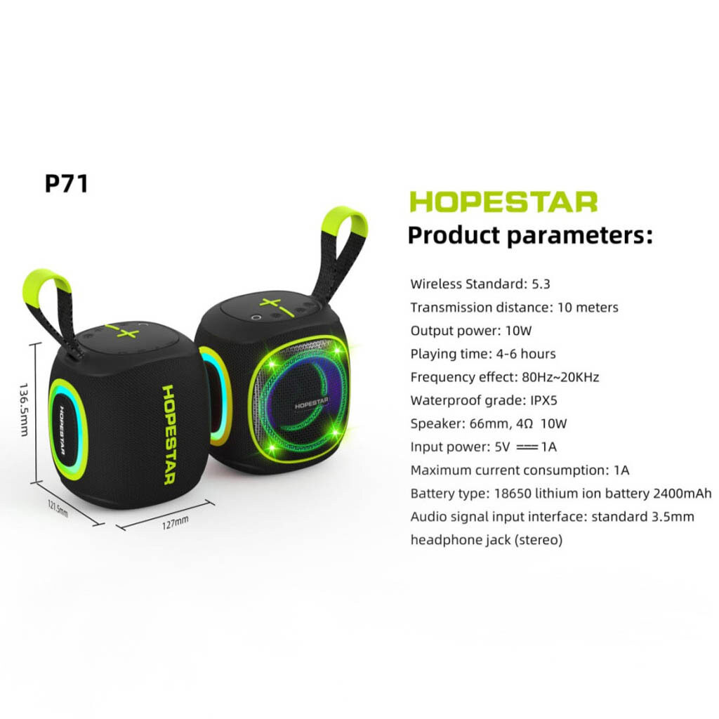 Портативная колонка Hopestar P71, Черный - № 5 Портативная колонка Hopestar P71, Черный - № 5