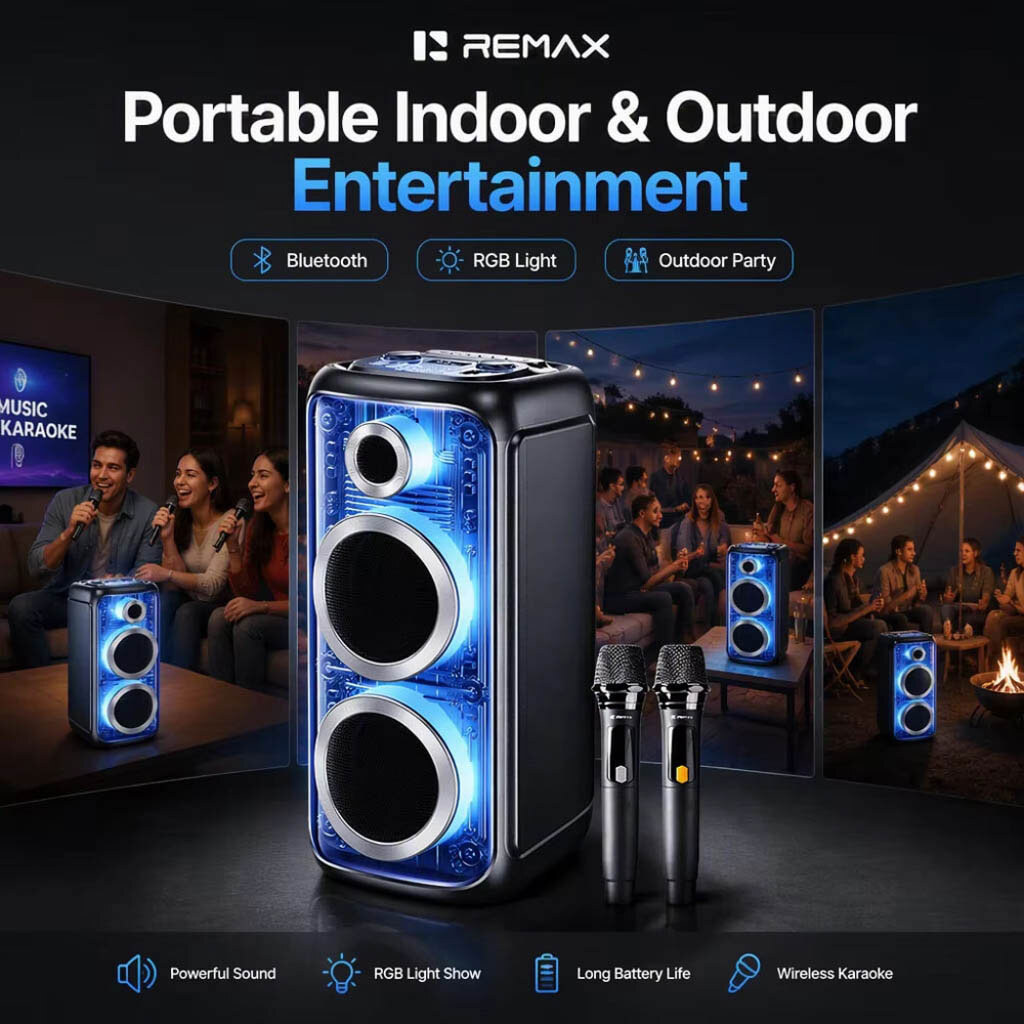 Портативна колонка Remax RB-MB21 Singing, Чорний - № 7 Портативна колонка Remax RB-MB21 Singing, Чорний - № 7