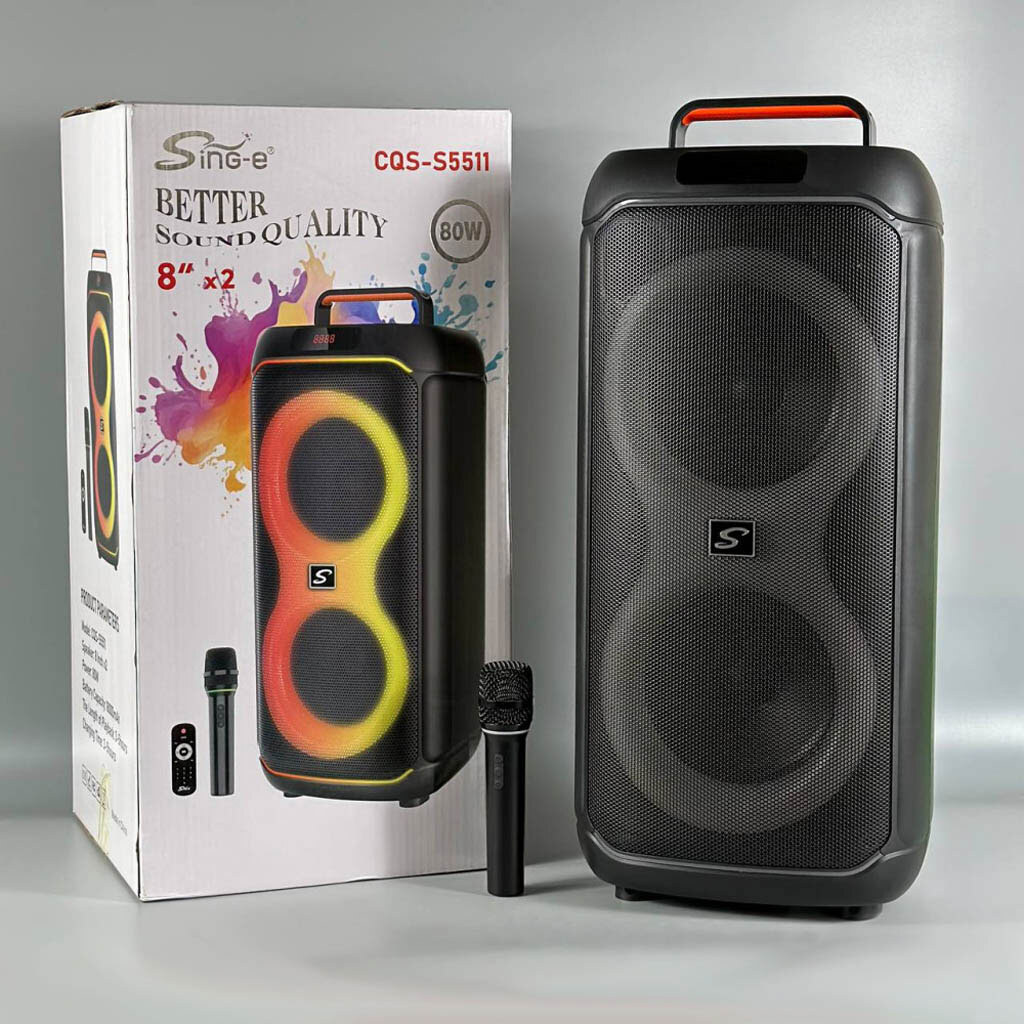 Портативна колонка Sing-e CQS-S5511, Чорний - № 9 Портативна колонка Sing-e CQS-S5511, Чорний - № 9