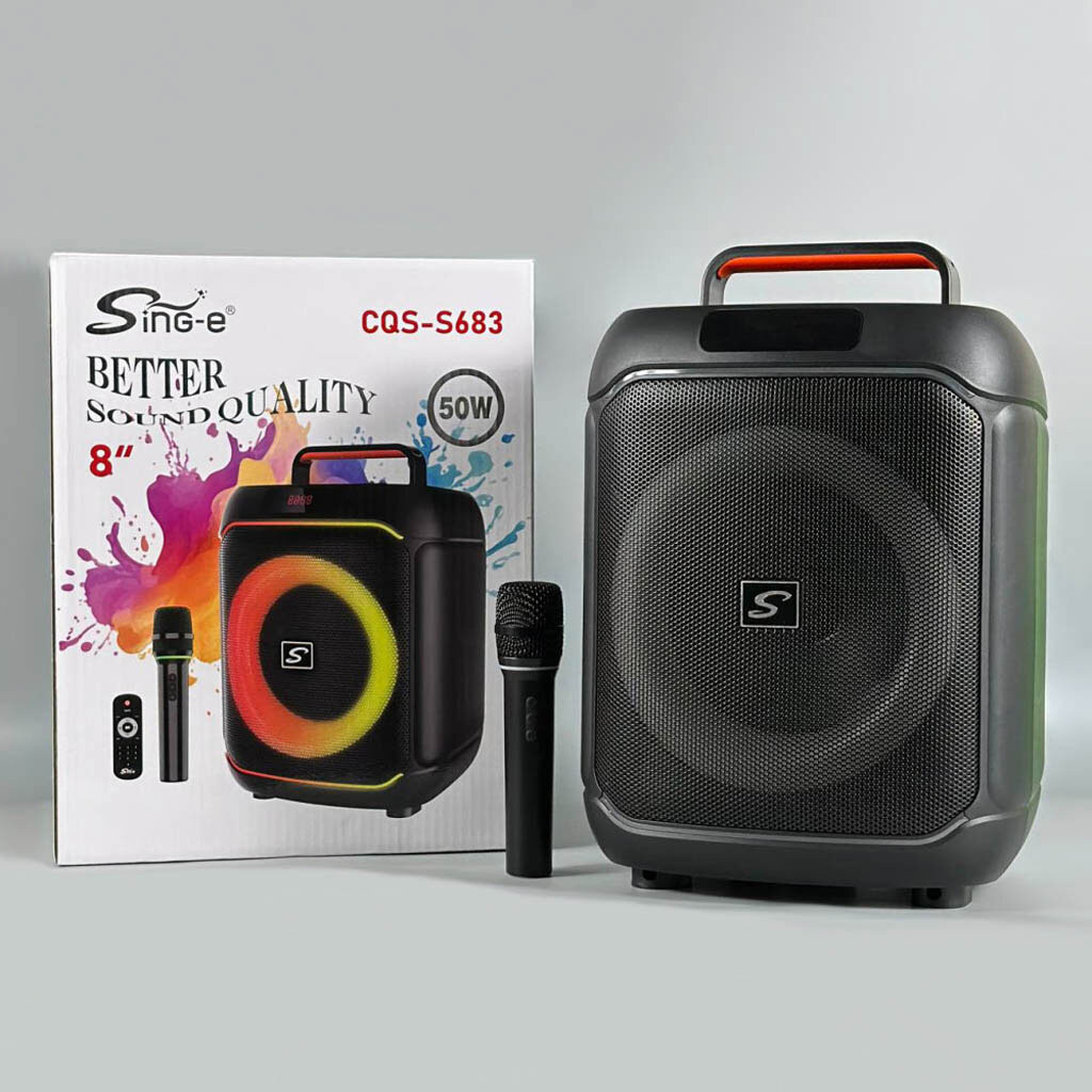 Портативна колонка Sing-e CQS-S683, Чорний - № 9 Портативна колонка Sing-e CQS-S683, Чорний - № 9