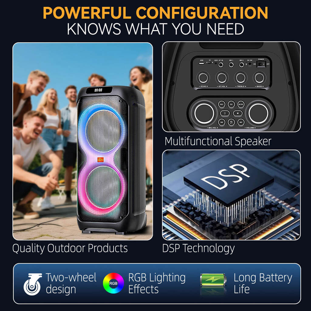 Портативная колонка Sing-e ZQS12212, Черный - № 3 Портативная колонка Sing-e ZQS12212, Черный - № 3
