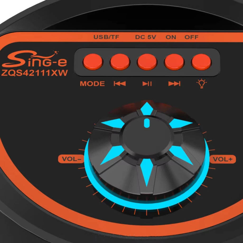 Портативна колонка Sing-e ZQS42111XW, Чорний - № 6 Портативна колонка Sing-e ZQS42111XW, Чорний - № 6