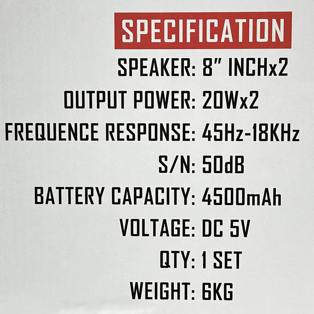 Портативная колонка Sing-e ZQS8221, Черный - № 8 Портативная колонка Sing-e ZQS8221, Черный - № 8