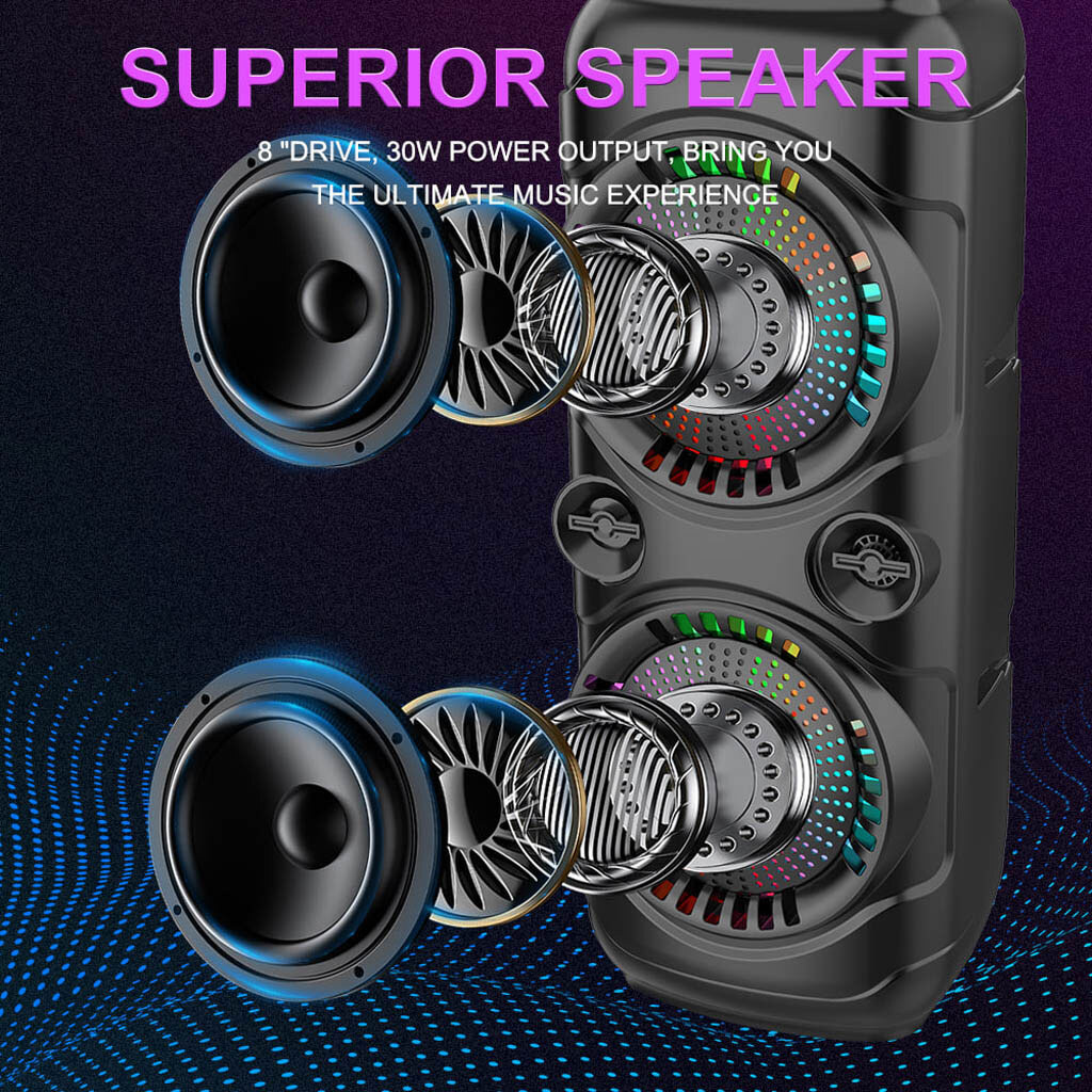 Портативна колонка Sing-e ZQS8229W, Чорний - № 5 Портативна колонка Sing-e ZQS8229W, Чорний - № 5