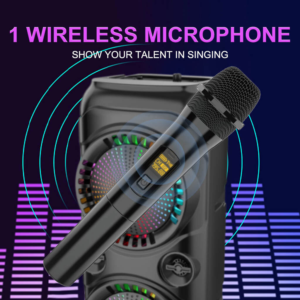 Портативна колонка Sing-e ZQS8229W, Чорний - № 6 Портативна колонка Sing-e ZQS8229W, Чорний - № 6