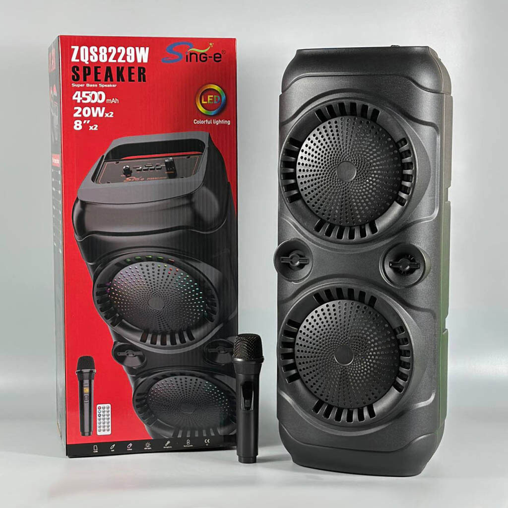 Портативна колонка Sing-e ZQS8229W, Чорний - № 9 Портативна колонка Sing-e ZQS8229W, Чорний - № 9