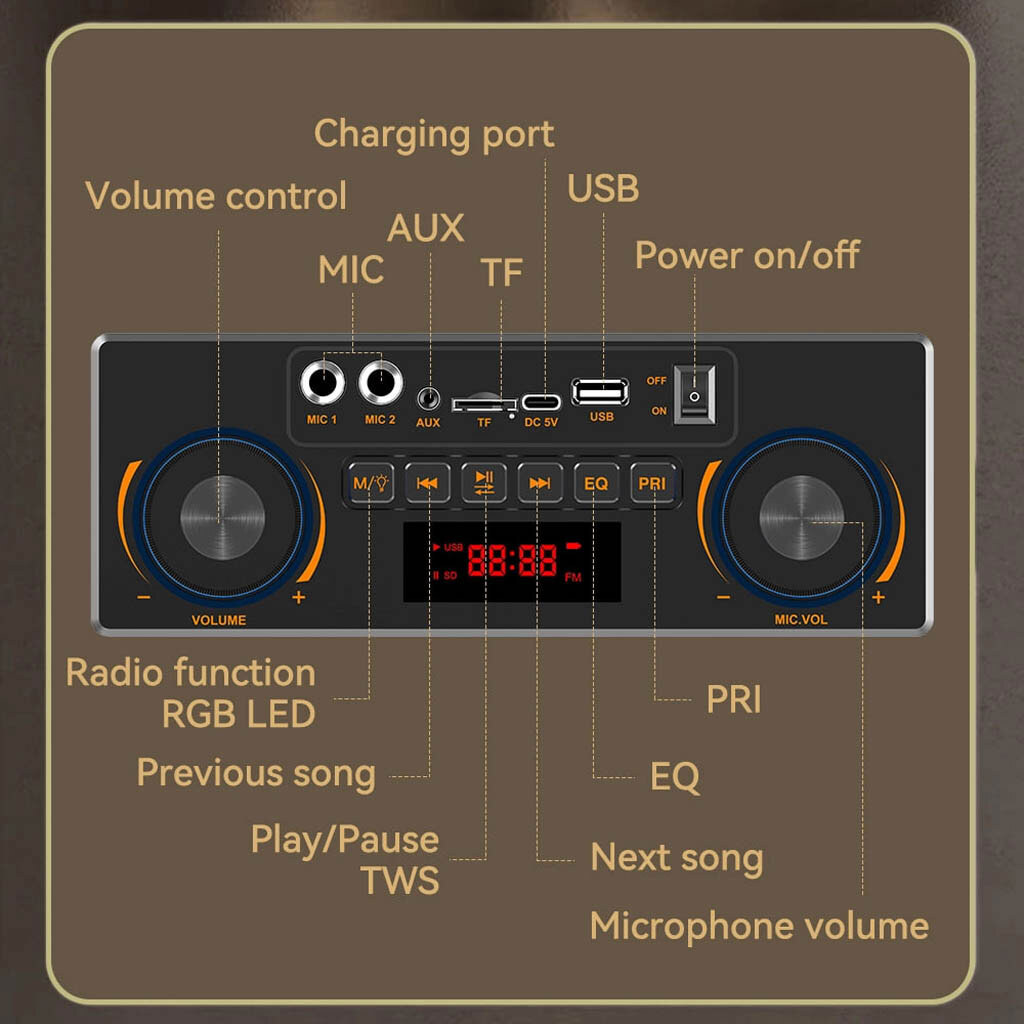 Портативная колонка Sing-e ZQS-L19, Черный - № 3 Портативная колонка Sing-e ZQS-L19, Черный - № 3