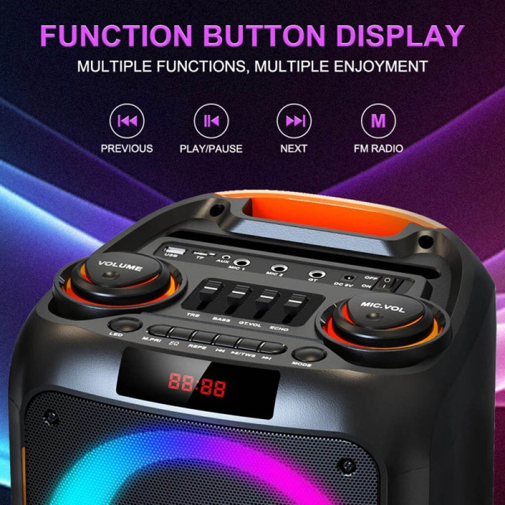 Портативная колонка Sing-e ZQS8263, Черный - № 6 Портативная колонка Sing-e ZQS8263, Черный - № 6