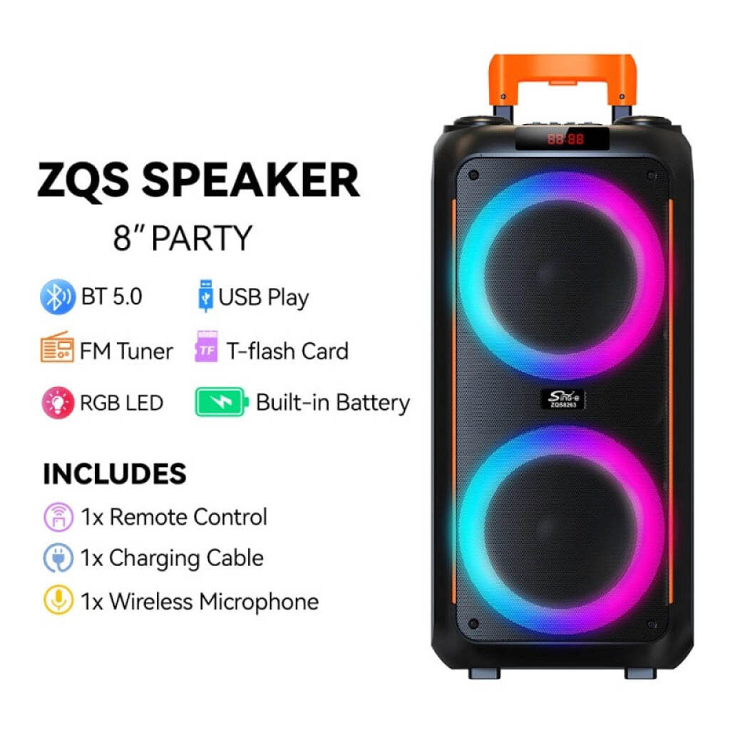 Портативная колонка Sing-e ZQS8263, Черный - № 8 Портативная колонка Sing-e ZQS8263, Черный - № 8