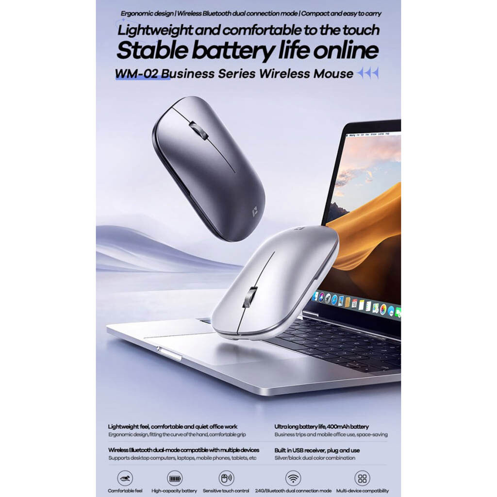Миша Remax WM-02 Business, Срібний - № 3 Миша Remax WM-02 Business, Срібний - № 3
