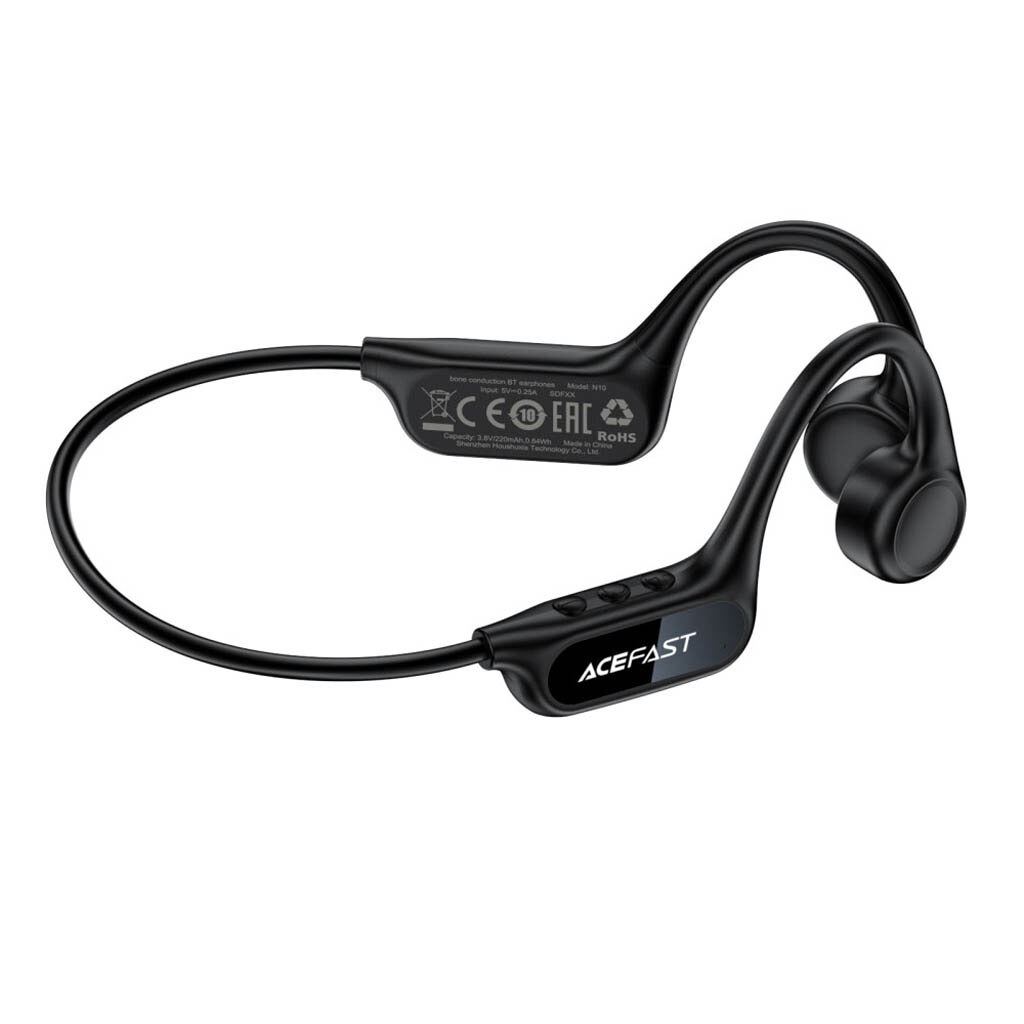 Bluetooth-гарнітура AceFast N10 Sport, Стерео, Чорний - № 3 Bluetooth-гарнітура AceFast N10 Sport, Стерео, Чорний - № 3