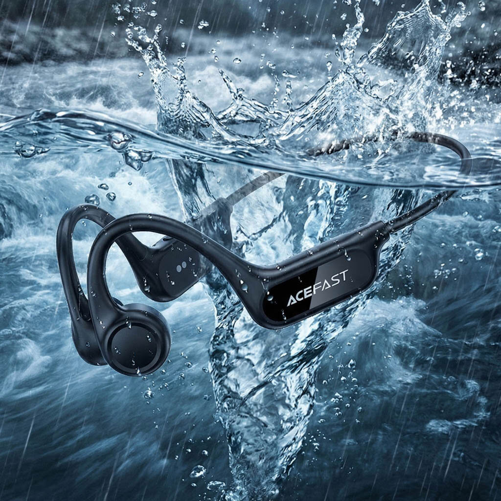 Bluetooth-гарнітура AceFast N10 Sport, Стерео, Чорний - № 6 Bluetooth-гарнітура AceFast N10 Sport, Стерео, Чорний - № 6