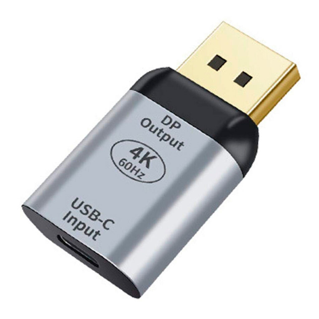 Адаптер, DisplayPort, Type-C, 0.15 м., Сірий - № 1 Адаптер, DisplayPort, Type-C, 0.15 м., Сірий - № 1