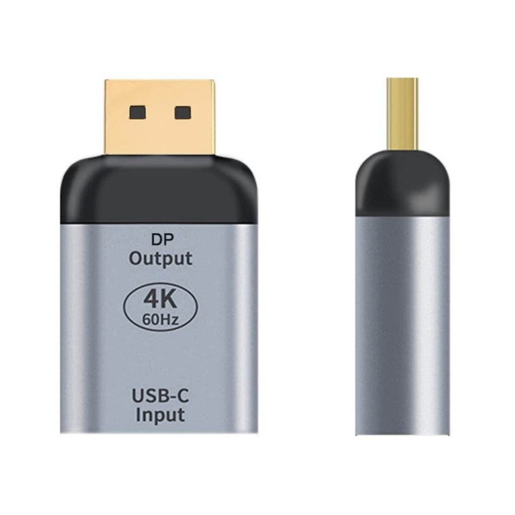 Адаптер, DisplayPort, Type-C, 0.15 м., Сірий - № 2 Адаптер, DisplayPort, Type-C, 0.15 м., Сірий - № 2