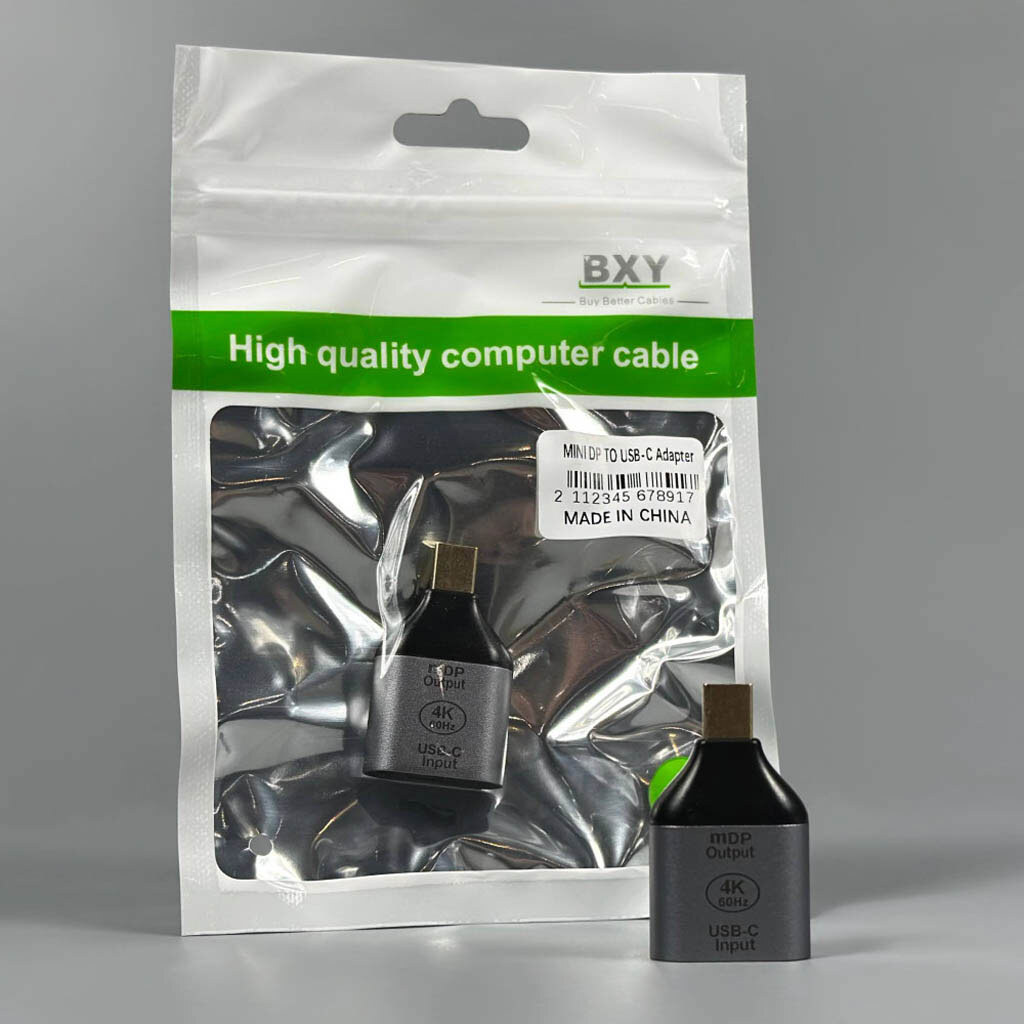 Адаптер, Mini DisplayPort, Type-C, Сірий - № 6 Адаптер, Mini DisplayPort, Type-C, Сірий - № 6