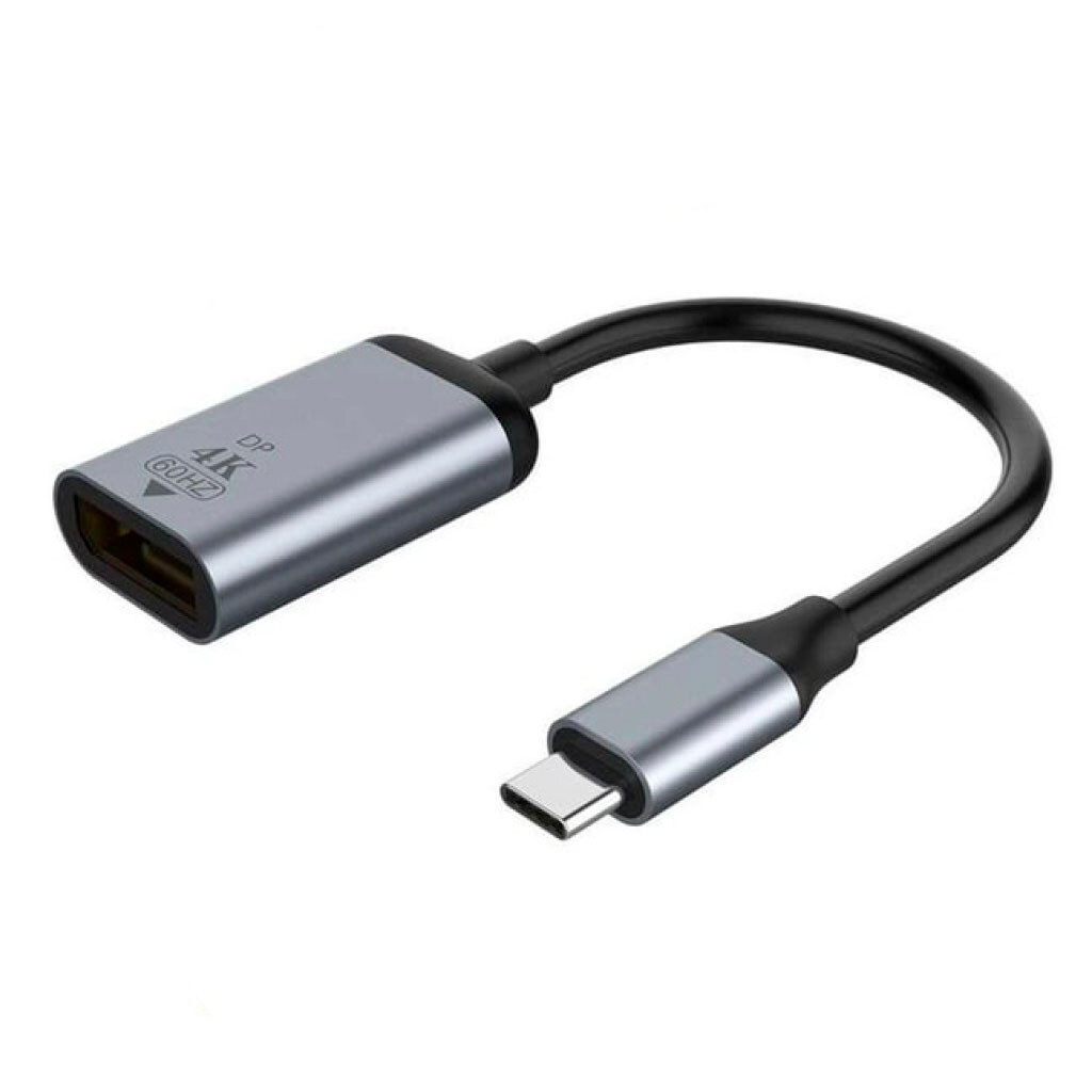 Адаптер, DisplayPort, Type-C, 0.15 м., Сірий - № 1 Адаптер, DisplayPort, Type-C, 0.15 м., Сірий - № 1