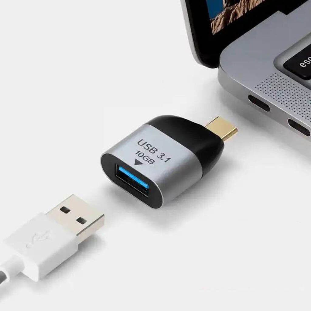 Адаптер, USB, Type-C, Сірий - № 3 Адаптер, USB, Type-C, Сірий - № 3