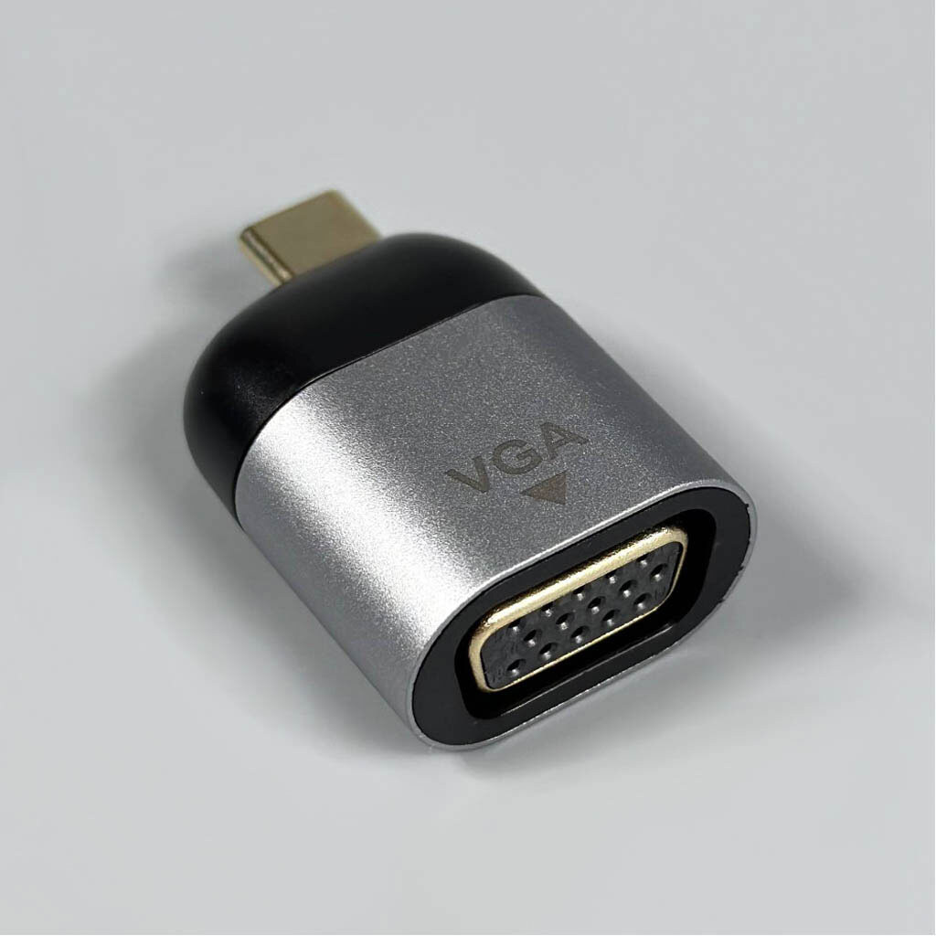 Адаптер, VGA, Type-C, 0.15 м., Сірий - № 2 Адаптер, VGA, Type-C, 0.15 м., Сірий - № 2
