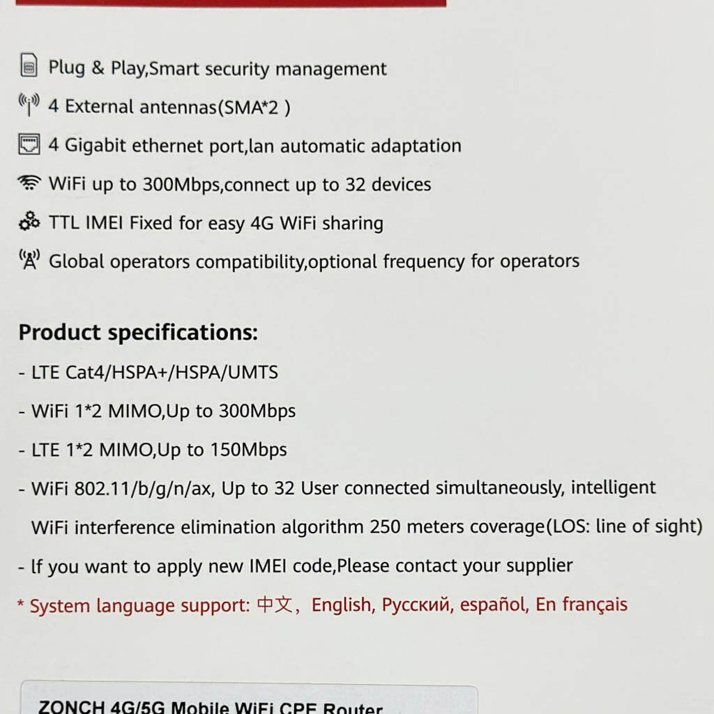 Портативный Wi-Fi роутер Zonch R6575 (B720), Белый - № 5 Портативный Wi-Fi роутер Zonch R6575 (B720), Белый - № 5