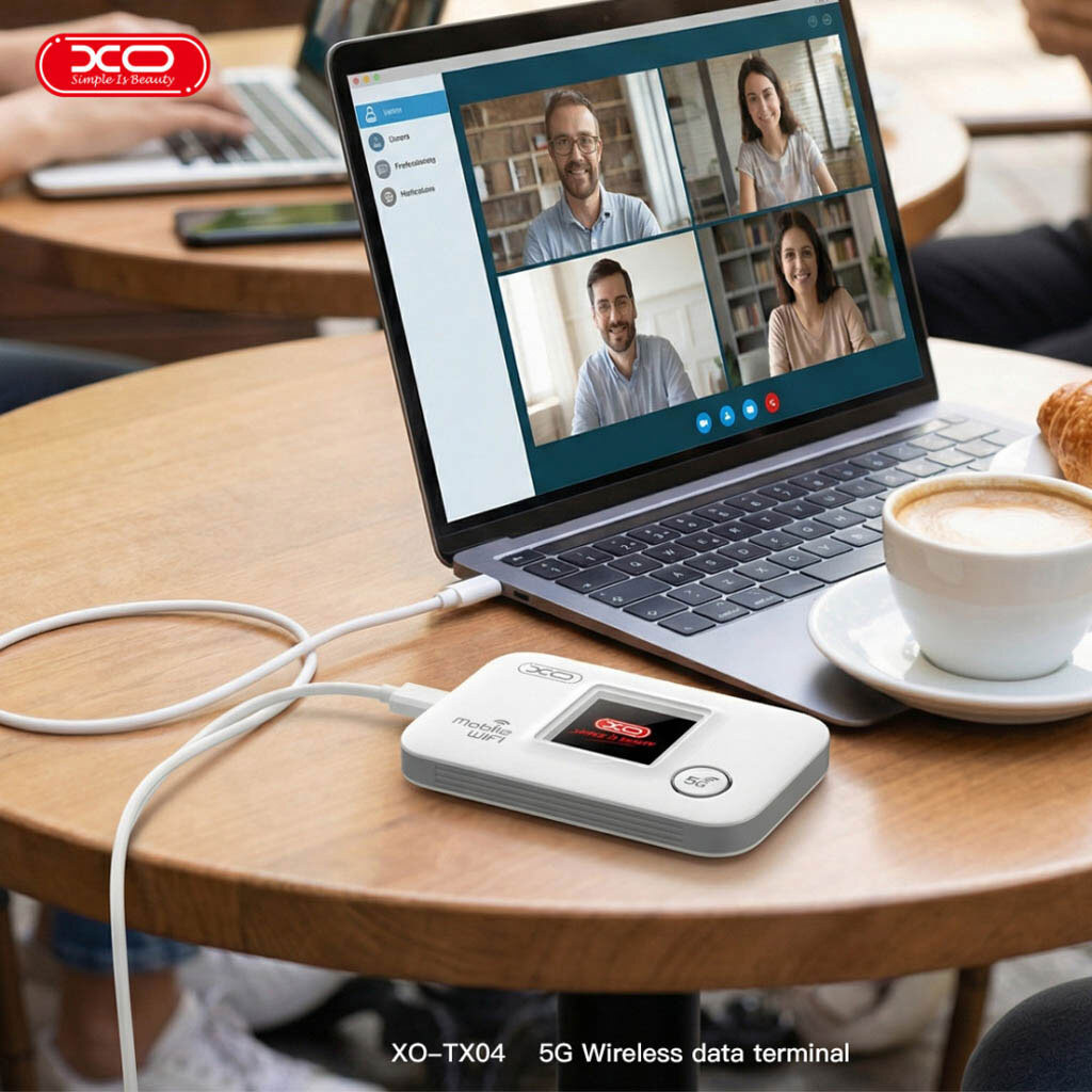 Портативний Wi-Fi роутер XO TX04, Білий - № 4 Портативний Wi-Fi роутер XO TX04, Білий - № 4