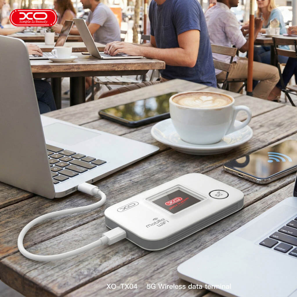 Портативний Wi-Fi роутер XO TX04, Білий - № 6 Портативний Wi-Fi роутер XO TX04, Білий - № 6