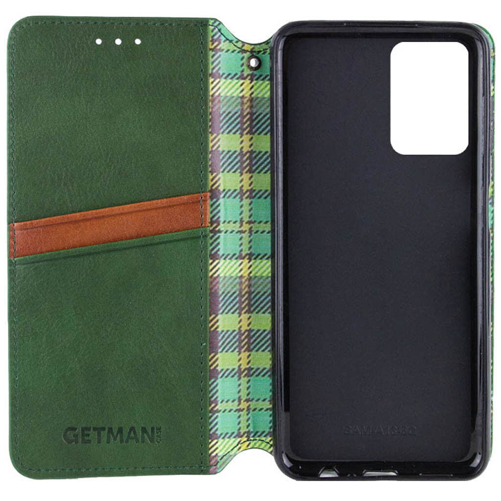Чохол (книжка) Samsung A165 Galaxy A16 / A166 Galaxy A16 5G, GETMAN Cubic, Зелений - № 2 Чохол (книжка) Samsung A165 Galaxy A16 / A166 Galaxy A16 5G, GETMAN Cubic, Зелений - № 2
