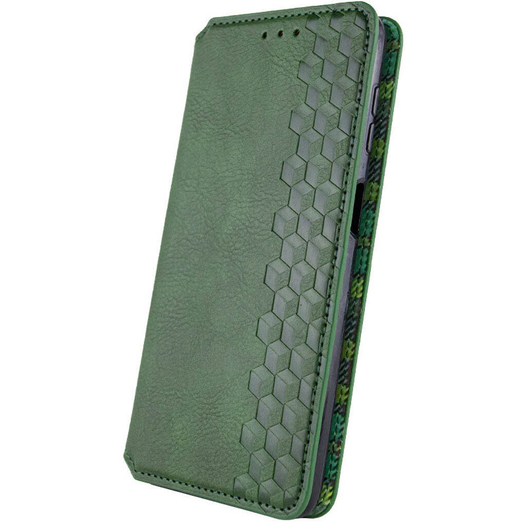 Чохол (книжка) Samsung A165 Galaxy A16 / A166 Galaxy A16 5G, GETMAN Cubic, Зелений - № 3 Чохол (книжка) Samsung A165 Galaxy A16 / A166 Galaxy A16 5G, GETMAN Cubic, Зелений - № 3