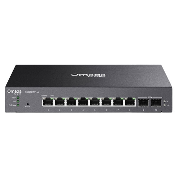 Комутатор TP-Link Omada SG2210XMP-M2, Чорний - № 1 Комутатор TP-Link Omada SG2210XMP-M2, Чорний - № 1