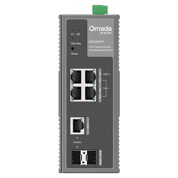Промисловий комутатор TP-Link Omada IES206GPP, Сірий - № 2 Промисловий комутатор TP-Link Omada IES206GPP, Сірий - № 2