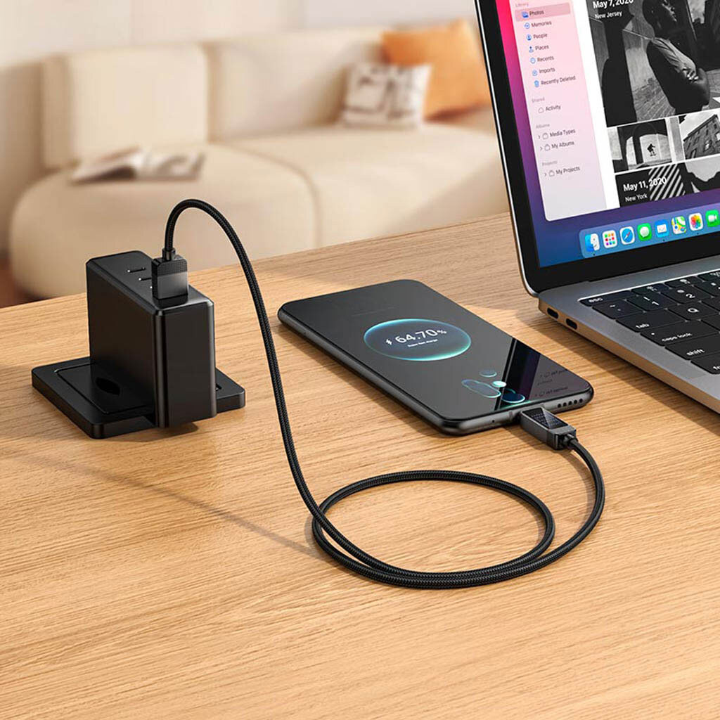 USB кабель Hoco U154, Type-C, 1.2 м., Черный - № 8 USB кабель Hoco U154, Type-C, 1.2 м., Черный - № 8