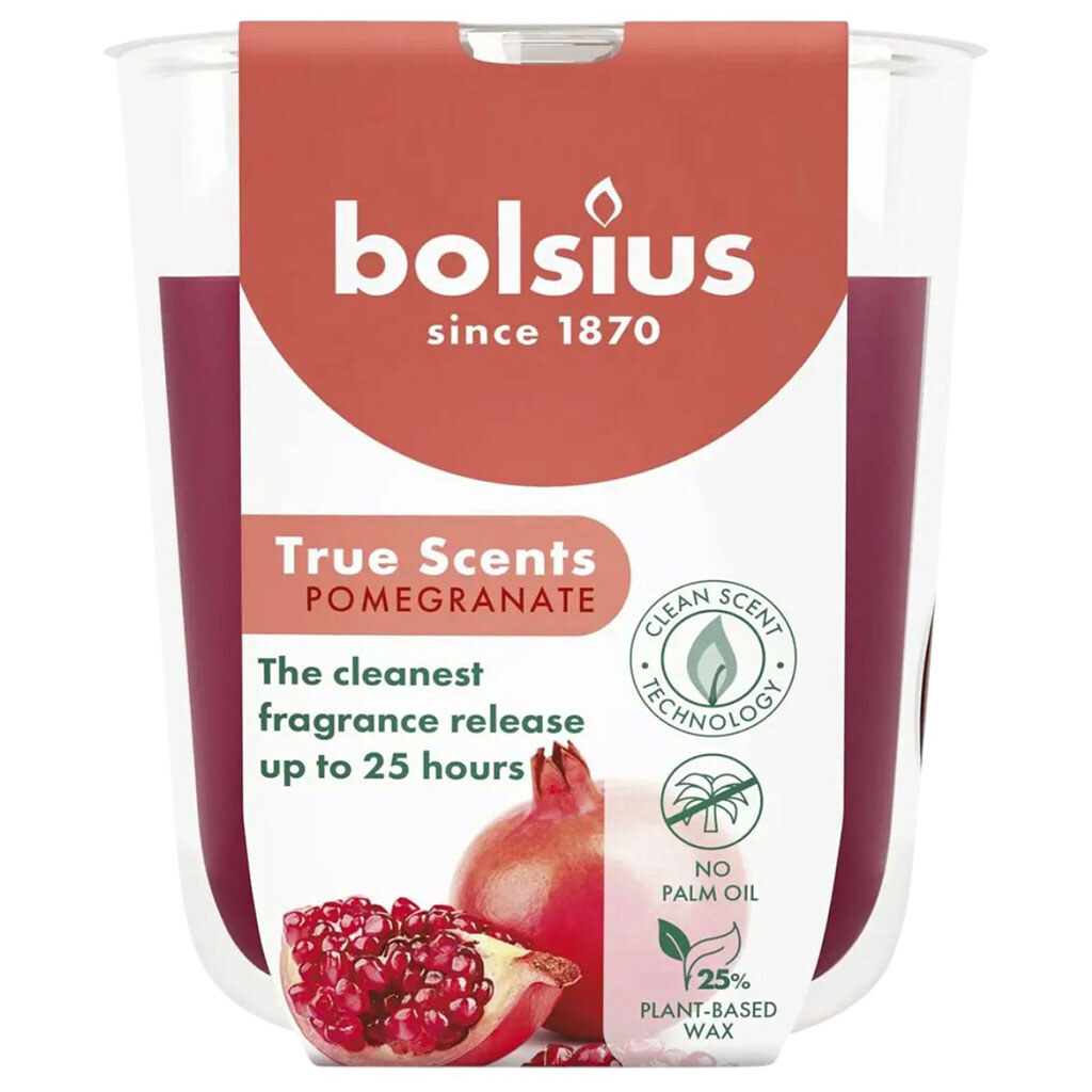 Свічка парафінова в скляній ємності Bolsius TRUE SCENTS, 80х73 мм - № 3 Свічка парафінова в скляній ємності Bolsius TRUE SCENTS, 80х73 мм - № 3