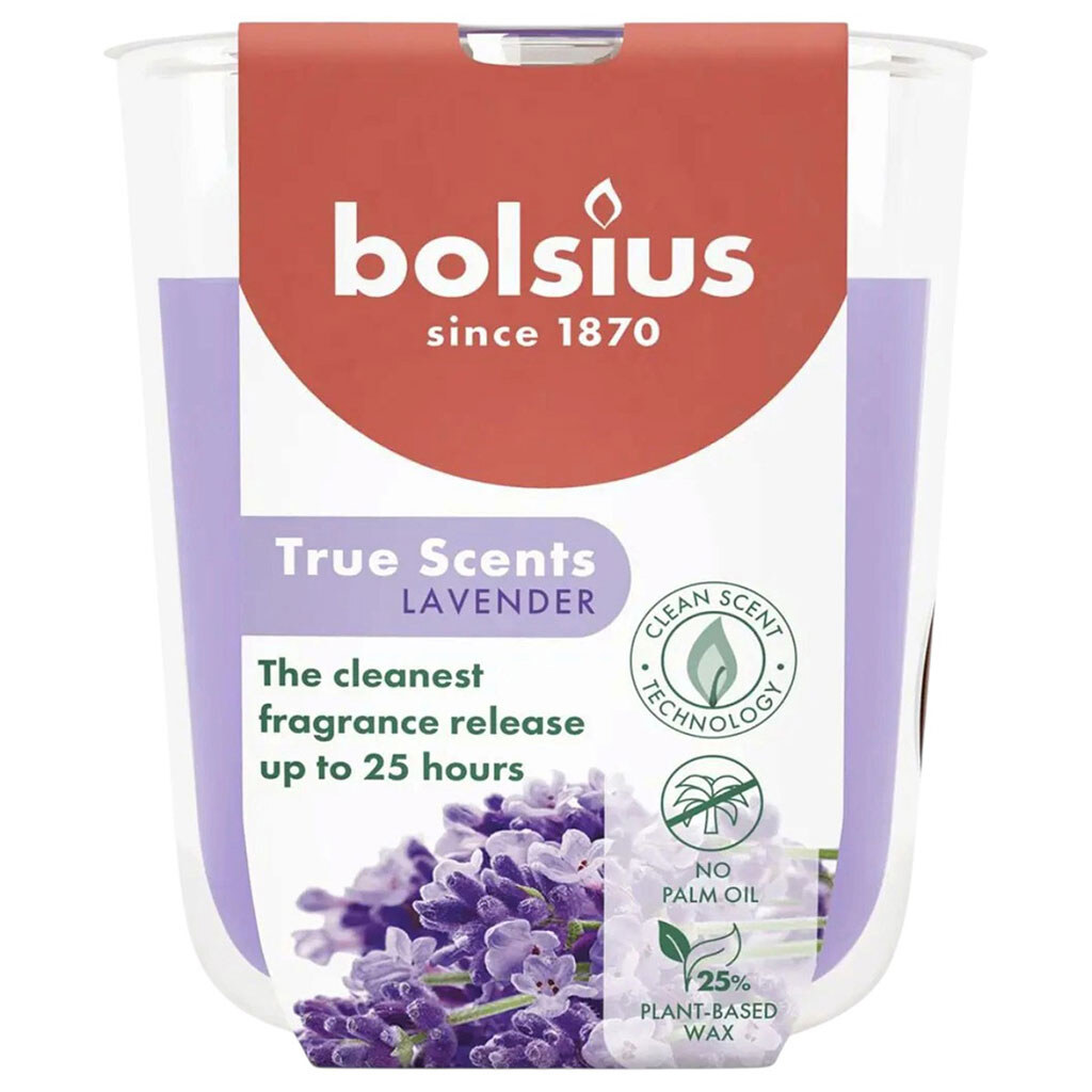 Свічка парафінова в скляній ємності Bolsius TRUE SCENTS, 80х73 мм - № 4 Свічка парафінова в скляній ємності Bolsius TRUE SCENTS, 80х73 мм - № 4