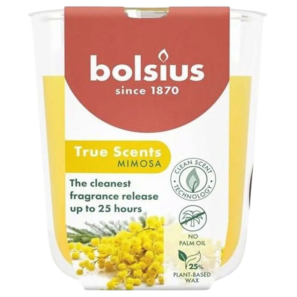 Свічка парафінова в скляній ємності Bolsius TRUE SCENTS, 80х73 мм - № 6 Свічка парафінова в скляній ємності Bolsius TRUE SCENTS, 80х73 мм - № 6