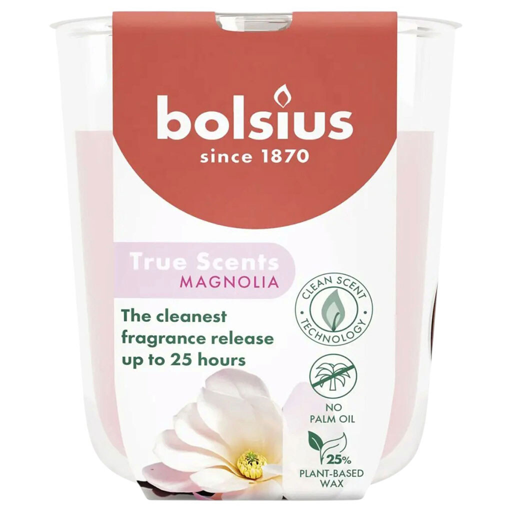 Свічка парафінова в скляній ємності Bolsius TRUE SCENTS, 80х73 мм - № 7 Свічка парафінова в скляній ємності Bolsius TRUE SCENTS, 80х73 мм - № 7