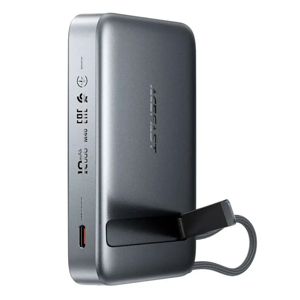 Портативна батарея (Power Bank) AceFast M40, 10000 mAh, Сірий - № 2 Портативна батарея (Power Bank) AceFast M40, 10000 mAh, Сірий - № 2