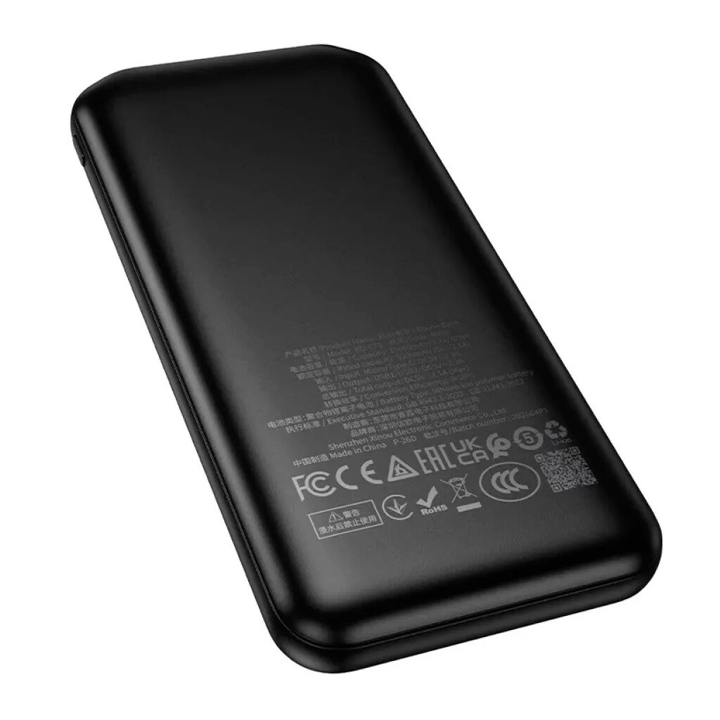 Портативна батарея (Power Bank) Borofone BJ90 Pasar, 10000 mAh, Чорний - № 2 Портативна батарея (Power Bank) Borofone BJ90 Pasar, 10000 mAh, Чорний - № 2