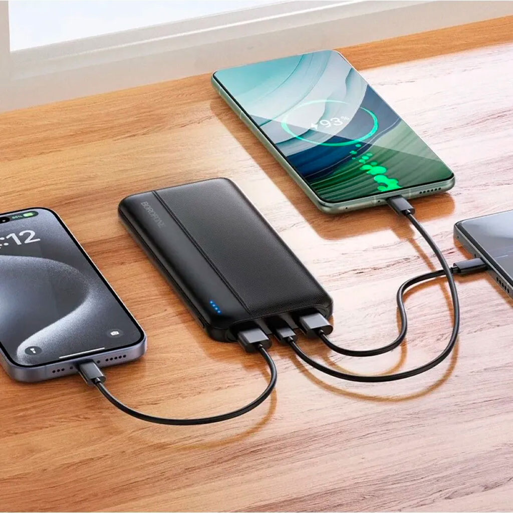 Портативна батарея (Power Bank) Borofone BJ90 Pasar, 10000 mAh, Чорний - № 3 Портативна батарея (Power Bank) Borofone BJ90 Pasar, 10000 mAh, Чорний - № 3
