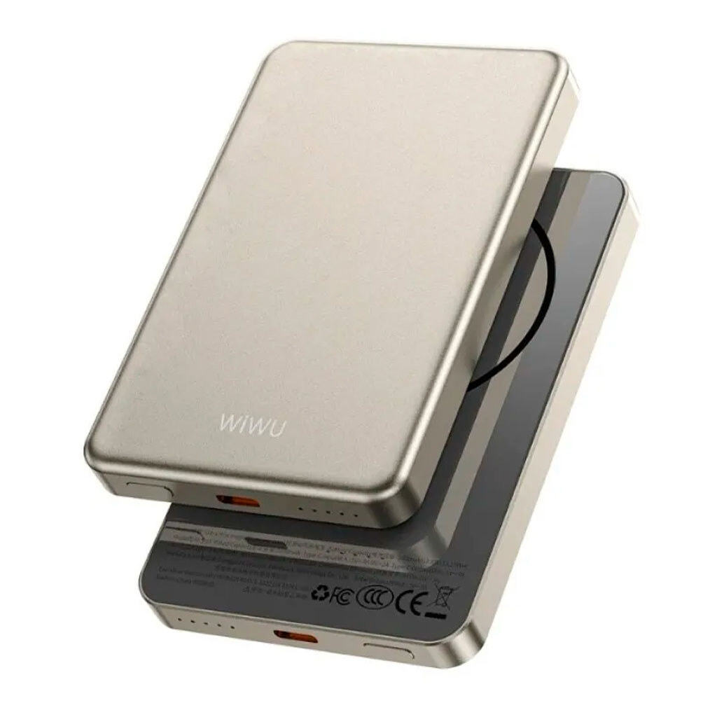 Портативна батарея (Power Bank) WiWU P15 Ultra Thin, 5000 mAh, Золотий - № 1 Портативна батарея (Power Bank) WiWU P15 Ultra Thin, 5000 mAh, Золотий - № 1