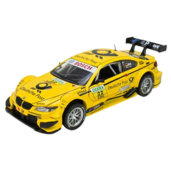 Машина металева "BMW M3 DTM", 1:32, на батарейках зі звуком, світлом, Автопром, Жовтий - № 4 Машина металева "BMW M3 DTM", 1:32, на батарейках зі звуком, світлом, Автопром, Жовтий - № 4