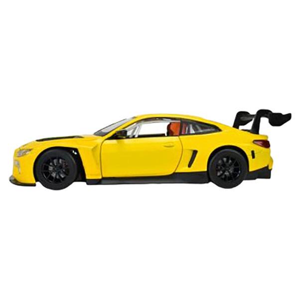 Машина металлическая на батарейках "BMW M4 GT3", 1:24, свет, звук, Автопром, Желтый - № 4 Машина металлическая на батарейках "BMW M4 GT3", 1:24, свет, звук, Автопром, Желтый - № 4