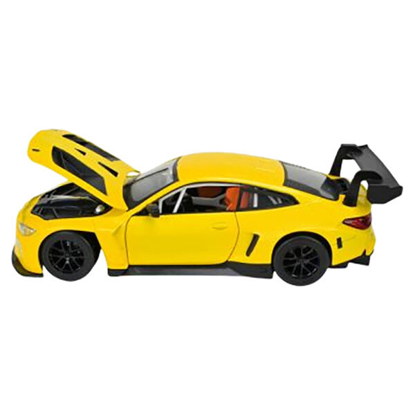 Машина металлическая на батарейках "BMW M4 GT3", 1:24, свет, звук, Автопром, Желтый - № 5 Машина металлическая на батарейках "BMW M4 GT3", 1:24, свет, звук, Автопром, Желтый - № 5