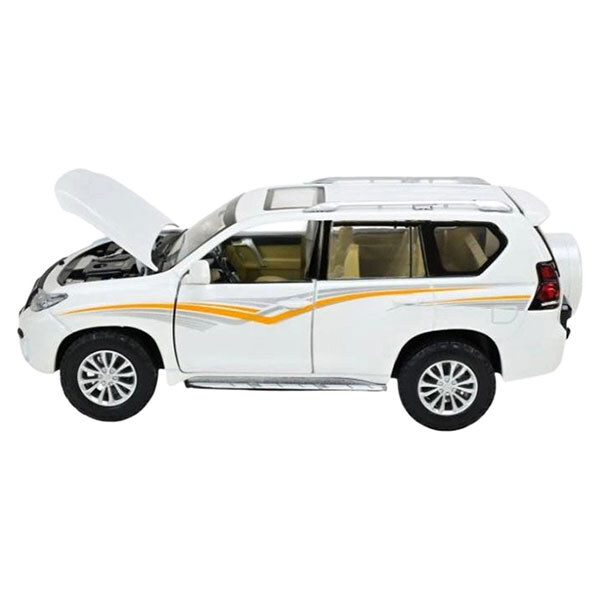 Машина металлическая на батарейках "Land Cruiser Prado", 1:24, свет, звук, Автопром, Белый - № 3 Машина металлическая на батарейках "Land Cruiser Prado", 1:24, свет, звук, Автопром, Белый - № 3