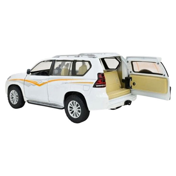 Машина металлическая на батарейках "Land Cruiser Prado", 1:24, свет, звук, Автопром, Белый - № 4 Машина металлическая на батарейках "Land Cruiser Prado", 1:24, свет, звук, Автопром, Белый - № 4