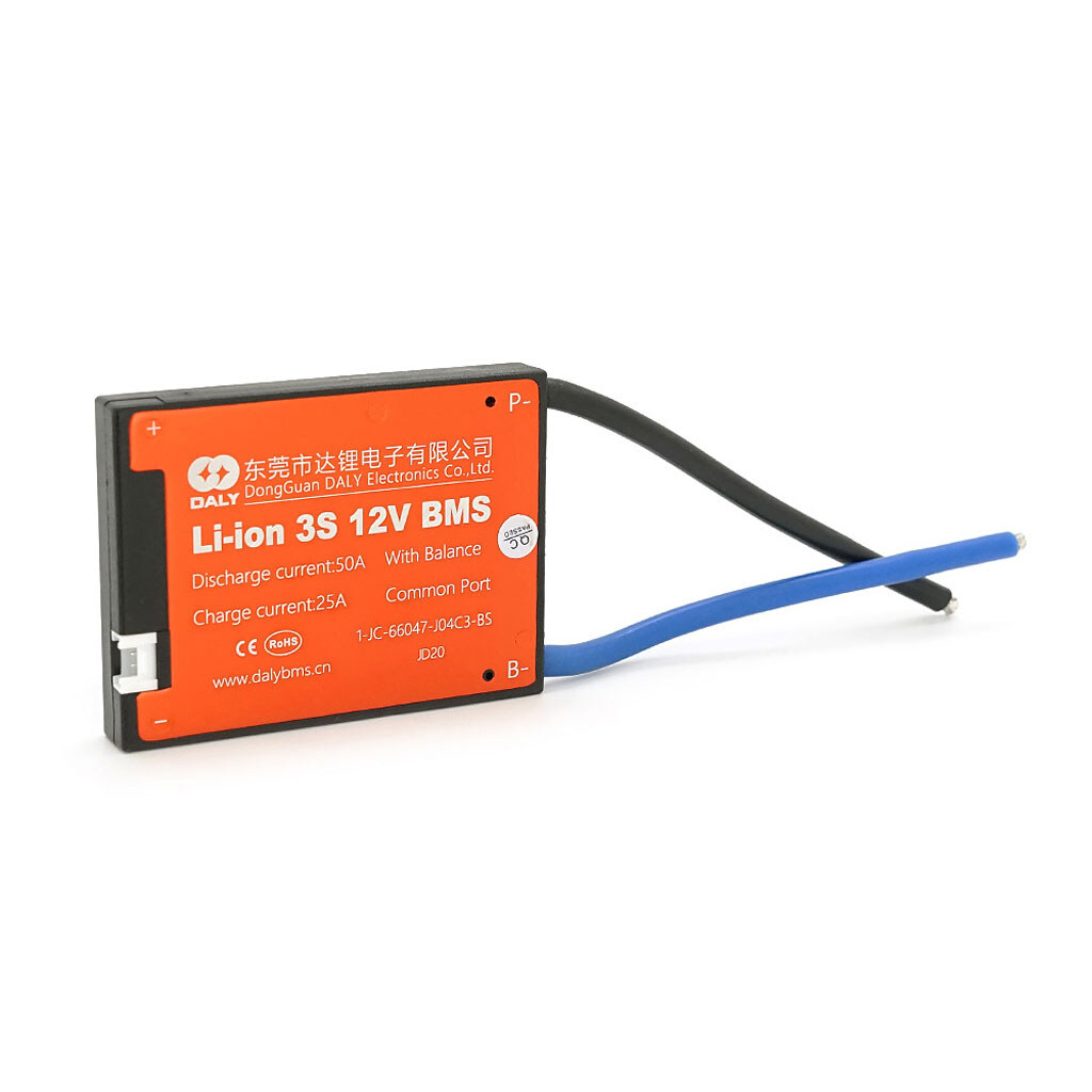 BMS плата Daly 3S12V50A, Li-ion 3S. 12V (max.12.6V). Discharge 50A. Charge 25A. Balance 30mA. Common Port (симметрия). <20mΩ. 80x61x12мм - № 1 BMS плата Daly 3S12V50A, Li-ion 3S. 12V (max.12.6V). Discharge 50A. Charge 25A. Balance 30mA. Common Port (симметрия). <20mΩ. 80x61x12мм - № 1