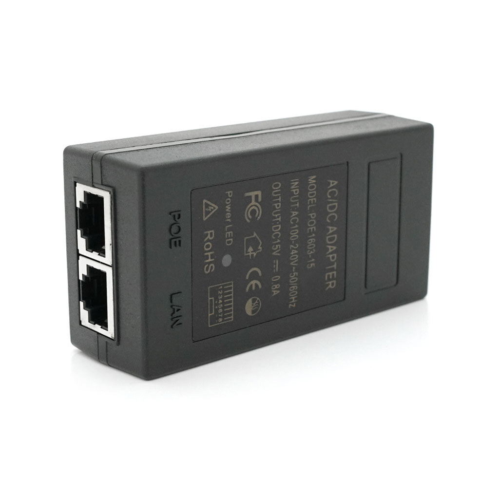POE инжектор 15V 0.8A (12Вт) с портами Ethernet 10/100Мбит/с, без кабеля питания - № 2 POE инжектор 15V 0.8A (12Вт) с портами Ethernet 10/100Мбит/с, без кабеля питания - № 2