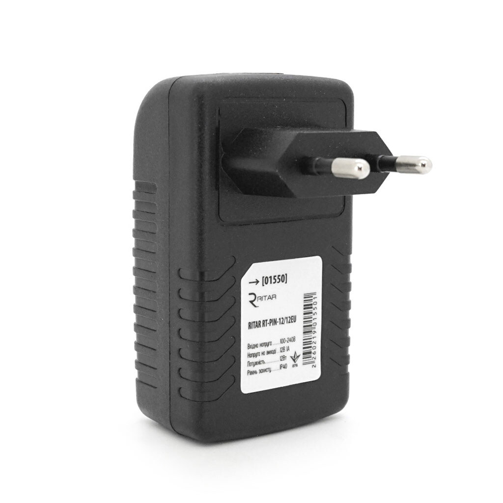 POE инжектор RITAR RT-PIN-12/12EU, 12V 1A (12Вт) с портами Ethernet 10/100Мбит/с, EU PLUG - № 3 POE инжектор RITAR RT-PIN-12/12EU, 12V 1A (12Вт) с портами Ethernet 10/100Мбит/с, EU PLUG - № 3